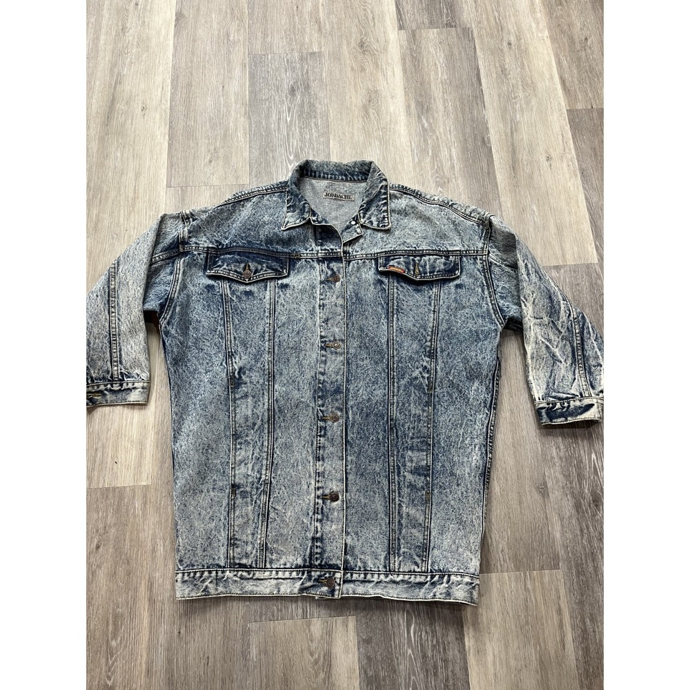 Vintage 80s Jordache Acid Wash Jean Jacket John Hughes Movie Streetwear Size XXL